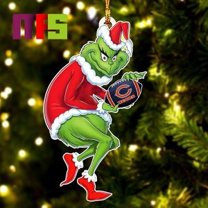 Chicago Bears NFL Grinch Stole Christmas Tree Decorations Unique Custom Shape Xmas Ornament