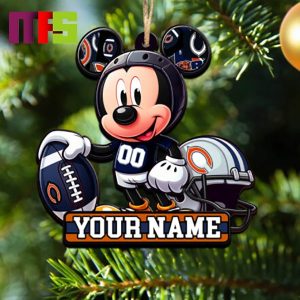 Chicago Bears NFL Mickey Disney Christmas Tree Decorations Unique Custom Name Xmas Ornament