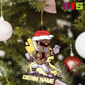 Christmas Hat White Ranger Christmas Tree Decorations 2023 Unique Custom Name Xmas Ornament