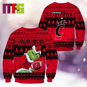 Cincinnati Bearcats NCAA Grinch Funny Best For Holiday Christmas Ugly Sweater