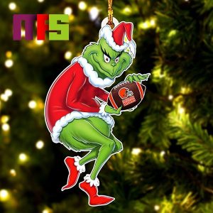 Cleveland Browns NFL Grinch Stole Christmas Tree Decorations Unique Custom Shape Xmas Ornament