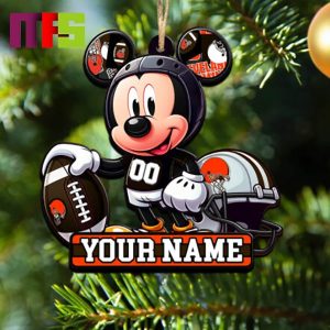 Cleveland Browns NFL Mickey Disney Christmas Tree Decorations Unique Custom Name Xmas Ornament