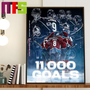 Colorado Avalanche Reach 11000 Franchise Goals Home Decor Poster Canvas