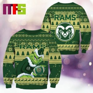 Colorado State Rams NCAA Grinch Funny Best For Holiday Christmas Ugly Sweater