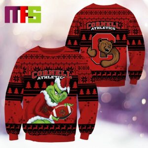 Cornell Big Red NCAA Grinch Funny Best For Holiday Christmas Ugly Sweater