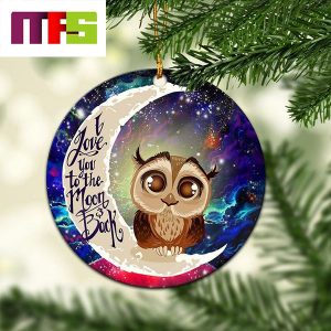 Cute Owl I Love You To The Moon And Back Christmas Tree Decorations 2023 Xmas Ornament