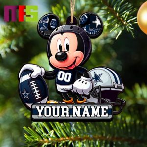 Dallas Cowboys NFL Mickey Disney Christmas Tree Decorations Unique Custom Name Xmas Ornament