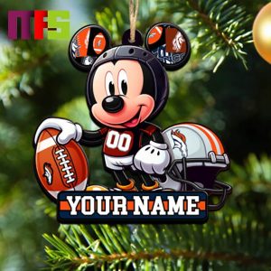 Denver Broncos NFL Mickey Disney Christmas Tree Decorations Unique Custom Name Xmas Ornament