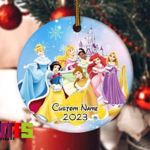 Disney 100 Princess Christmas Tree Decorations 2023 Custom Name Xmas Ornament
