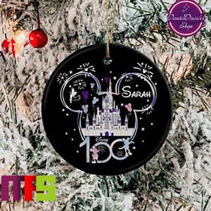 Disney 100 Years Of Wonder Celebrates Christmas Tree Decorations 2023 Custom Name Xmas Ornament