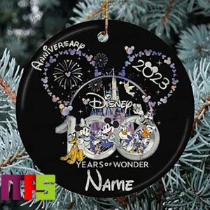 Disney 100 Years Of Wonder Christmas Tree Decorations 2023 Custom Name Xmas Ornament