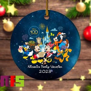 Disney 100 Years Of Wonder Family Vacation Christmas Tree Decorations 2023 Custom Name Xmas Ornament