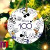 Disney 100 Years Of Wonder White Background Christmas Tree Decorations 2023 Xmas Ornament