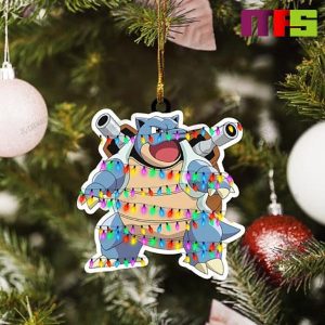 Fairy Lights Pokemon Blastoise Christmas Tree Decorations 2023 Unique Custom Shape Xmas Ornament