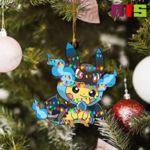 Fairy Lights Pokemon Pikachu Costume Charizard Mega X Christmas Tree Decorations 2023 Unique Custom Shape Xmas Ornament