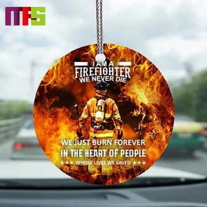 Firefighters Never Die Christmas Tree Decorations 2023 Unique Ceramic Xmas Ornament