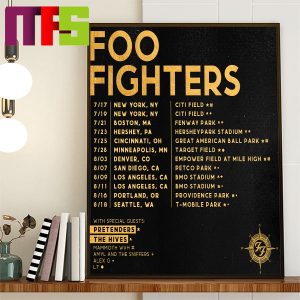 Foo Fighters Everything Or Nothing At All Tour The First 2024 US Shows Home Decor Poster Canvas