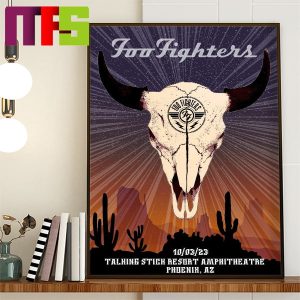 Foo Fighters Talking Stick Resort Amphitheater Phoenix AZ October 3rd 2023 Home Decor Poster Canvas