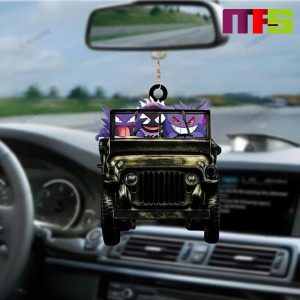 Gengar Evolution Drive Jeep Pokemon Christmas Tree Decorations 2023 Unique Custom Shape Xmas Ornament