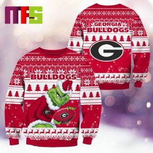 Georgia Bulldogs NCAA Grinch Funny Best For Holiday Christmas Ugly Sweater