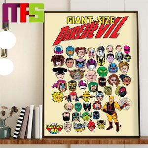 Giant Size Daredevil Iconic Marvel Rogues Galleries In New Deadly Foes Variant Cover Home Decor Poster Canvas