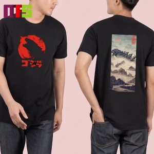 Godzilla In Japan Ancient Japanese Art Style Two Sided Essentials T-Shirt