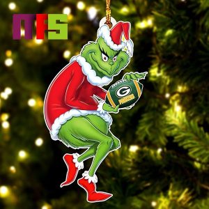 Green Bay Packers NFL Grinch Stole Christmas Tree Decorations Unique Custom Shape Xmas Ornament