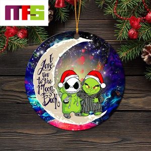 Grinch And Jack Nightmare Before Christmas I Love You To The Moon And Back Christmas Tree Decorations 2023 Ornament Grinch And Jack Nightmare Before Christmas I Love You To The Moon And Back Christmas Tree Decorations 2023 Ornament