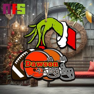 Grinch Hand Stole Cleveland Browns NFL Christmas Tree Decorations Unique Personalized Xmas Ornament