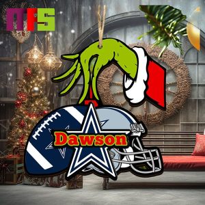 Grinch Hand Stole Dallas Cowboys NFL Christmas Tree Decorations Unique Personalized Xmas Ornament