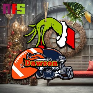 Grinch Hand Stole Denver Broncos NFL Christmas Tree Decorations Unique Personalized Xmas Ornament
