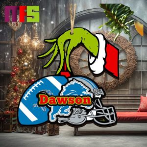 Grinch Hand Stole Detroit Lions NFL Christmas Tree Decorations Unique Personalized Xmas Ornament