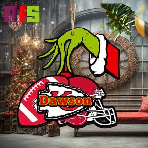 Grinch Hand Stole Kansas City Chief NFL Christmas Tree Decorations Unique Personalized Xmas Ornament