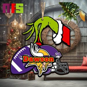 Grinch Hand Stole Minnesota Vikings NFL Christmas Tree Decorations Unique Personalized Xmas Ornament