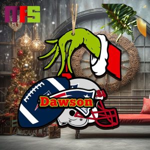 Grinch Hand Stole New England Patriots NFL Christmas Tree Decorations Unique Personalized Xmas Ornament
