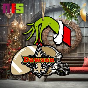 Grinch Hand Stole New Orleans Saints NFL Christmas Tree Decorations Unique Personalized Xmas Ornament
