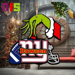Grinch Hand Stole New York Giants NFL Christmas Tree Decorations Unique Personalized Xmas Ornament