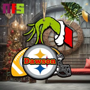 Grinch Hand Stole Pittsburgh Steelers NFL Christmas Tree Decorations Unique Personalized Xmas Ornament