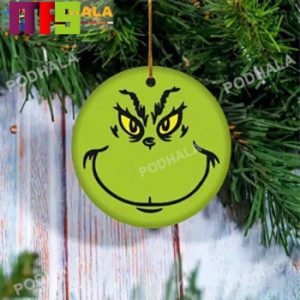 Grinch Smilling Face Christmas Tree Decorations 2023 Unique Xmas Ornament
