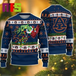 Grinch Stole Auburn Tigers NCAA Funny Best For Holiday Christmas Ugly Sweater