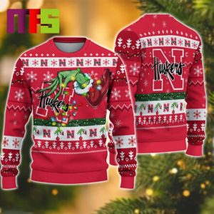 Grinch Stole Nebraska Cornhuskers NCAA Funny Best For Holiday Christmas Ugly Sweater