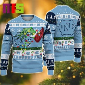 Grinch Stole North Carolina Tar Heels NCAA Funny Best For Holiday Christmas Ugly Sweater