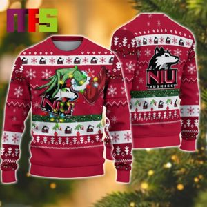 Grinch Stole Northern Illinois Huskies NCAA Funny Best For Holiday Christmas Ugly Sweater