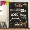 Guns N Roses AC DC Metallica Iron Maiden Judas Priest Tool At Power Trip Indio CA Schedule Home Decor Poster Canvas