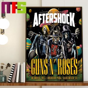 Guns N Roses Aftershock Sacramento CA At Discovery Park On October 8th 2023 Home Decor Poster Canvas