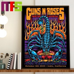 Guns N Roses Indio California At Power Trip October 6th 2023 Home Decor Poster Canvas