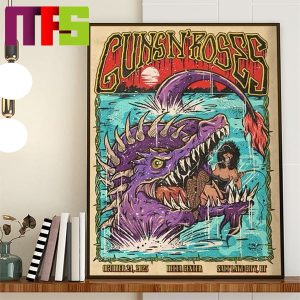 Guns N Roses Salt Lake City UT At Delta Center October 24th 2023 Home Decor Poster Canvas