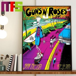 Guns N Roses San Diego Snapdragon Stadium On October 1st North America Tour 2023 Home Decor Poster Canvas Guns N Roses San Diego Snapdragon Stadium On October 1st North America Tour 2023 Home Decor Poster Canvas