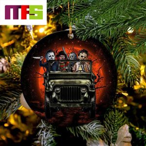 Halloween Horror Characters Jeep Christmas Tree Decorations 2023 Circle Unique Xmas Ornament Halloween Horror Characters Jeep Christmas Tree Decorations 2023 Circle Unique Xmas Ornament