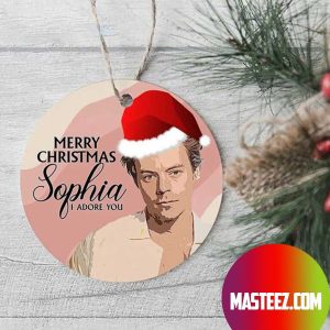 Harry Styles Merry Chrismas I Adore You Christmas Tree Decorations 2023 Custom Name Xmas Ornament